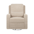 Recliner and Swivel Glider in Soft Shearling Fabric
