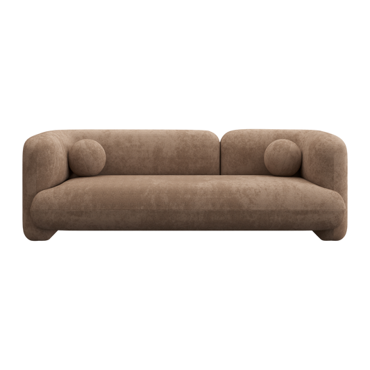 3 Seater Sofa in Mocha with Contemporary Design