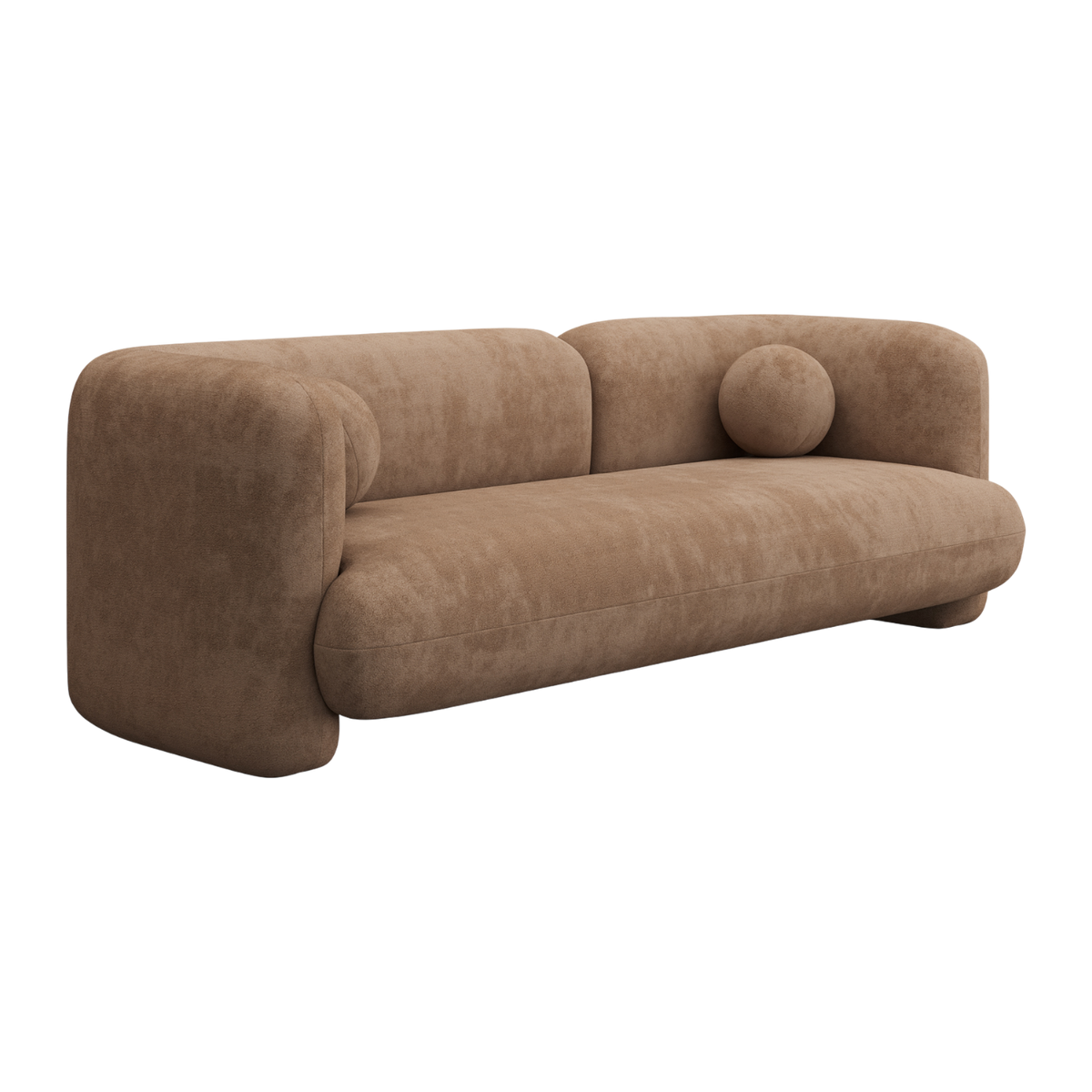 3 Seater Sofa in Mocha with Contemporary Design