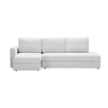 Sectional Sofa Bed in Beige with L-Shaped Design