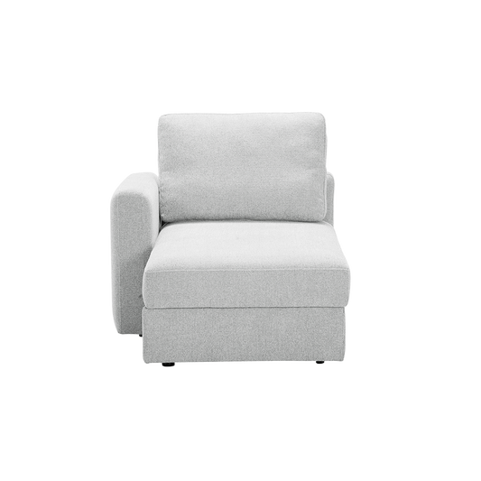 Sectional Sofa Bed in Beige with L-Shaped Design