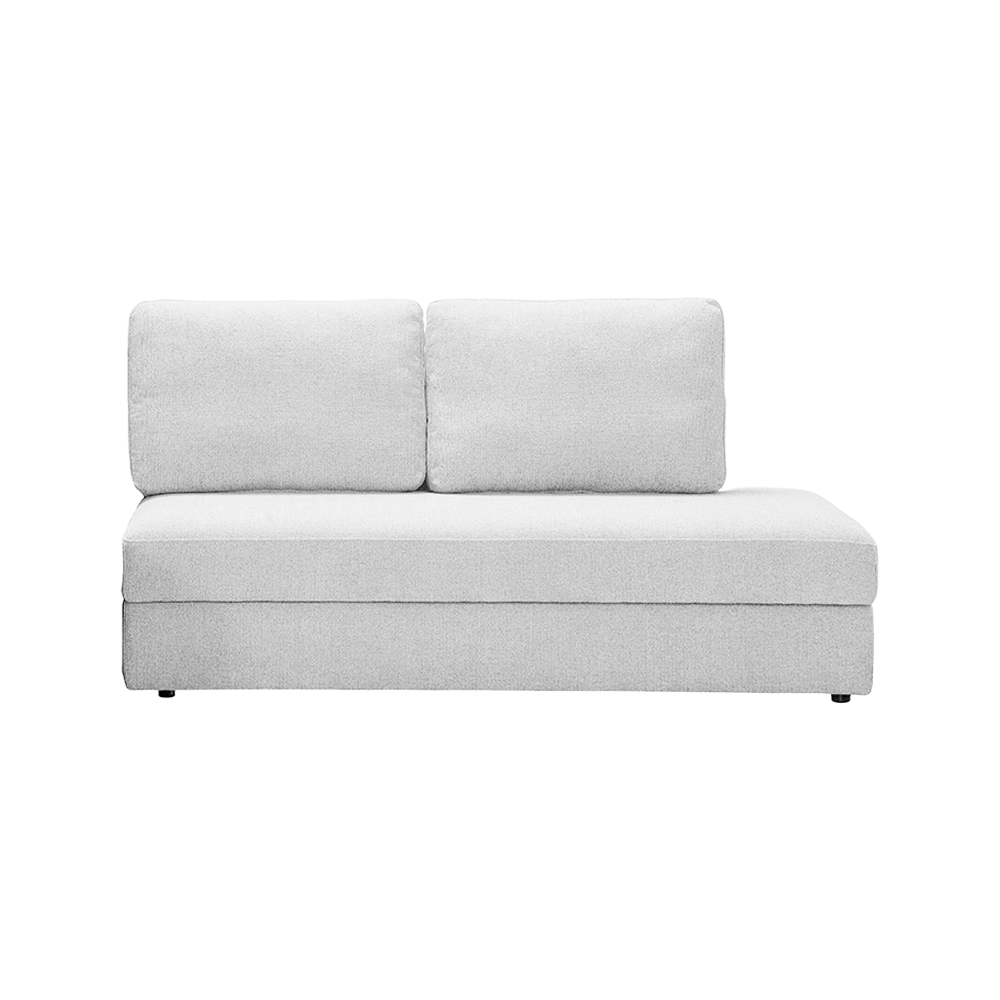 Sectional Sofa Bed in Beige with L-Shaped Design