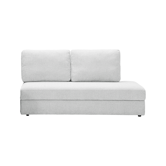 Sectional Sofa Bed in Beige with L-Shaped Design