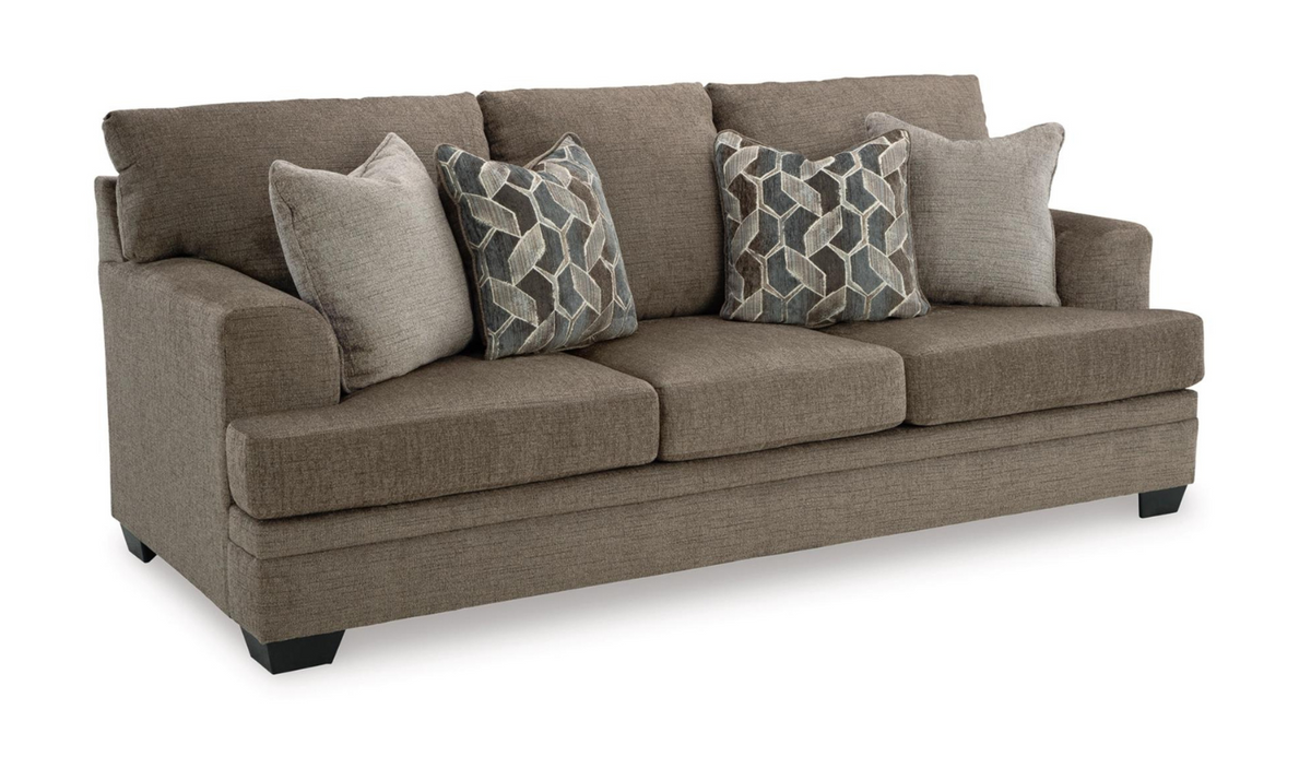 Fabric 3 Seater Sofa with Pillows and Stonemeade Design