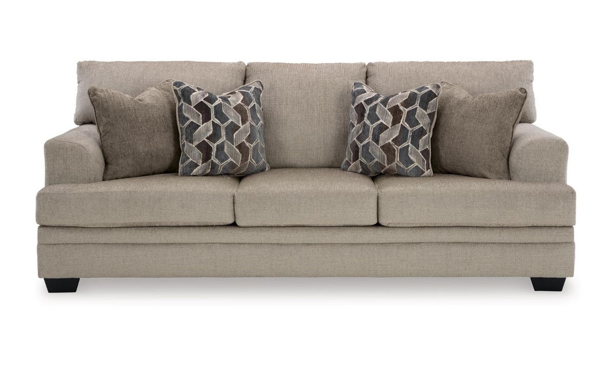 Fabric 3 Seater Sofa with Pillows and Stonemeade Design
