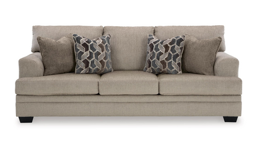 Fabric 3 Seater Sofa with Pillows and Stonemeade Design