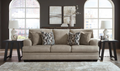 Fabric 3 Seater Sofa with Pillows and Stonemeade Design