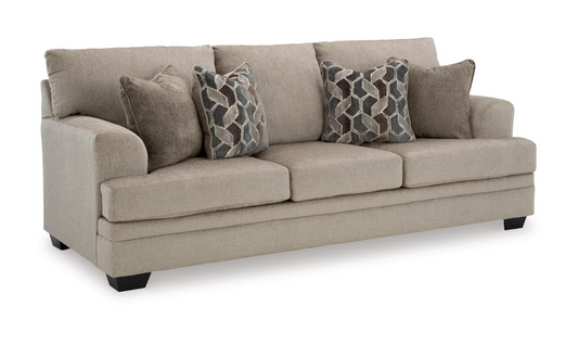 Fabric 3 Seater Sofa with Pillows and Stonemeade Design