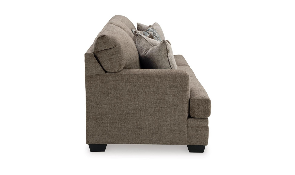 Fabric 3 Seater Sofa with Pillows and Stonemeade Design