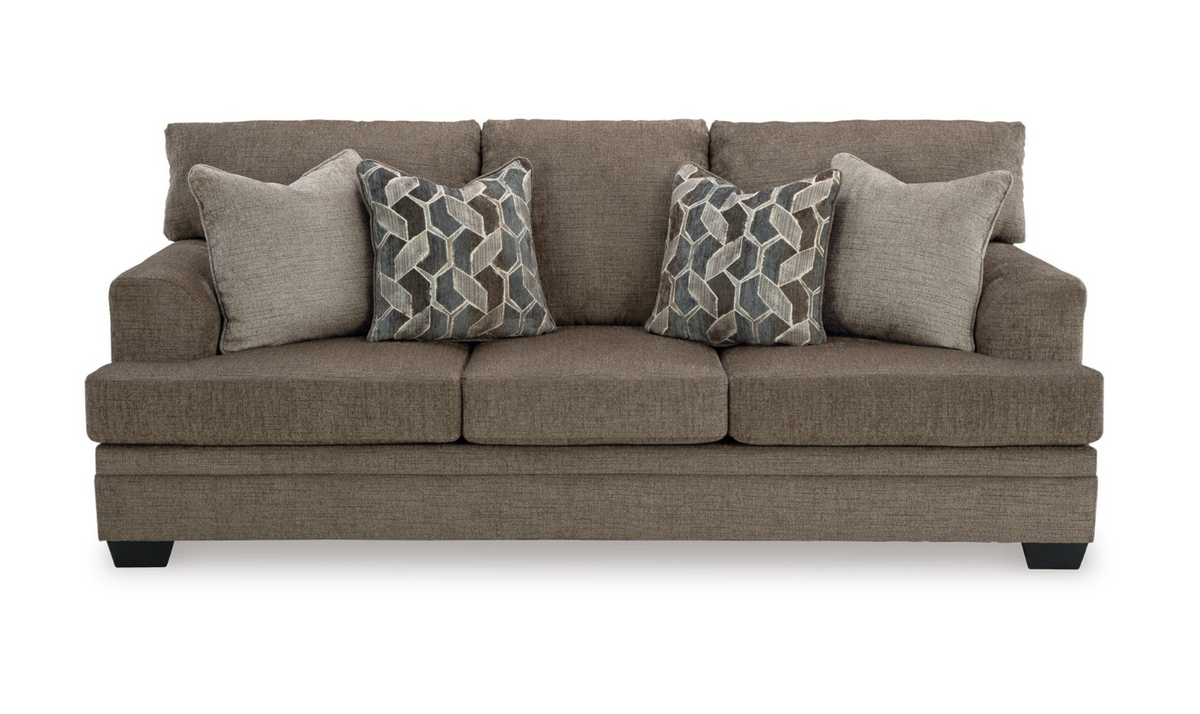 Fabric 3 Seater Sofa with Pillows and Stonemeade Design