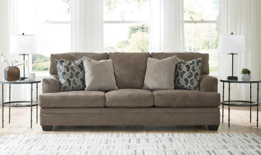 Fabric 3 Seater Sofa with Pillows and Stonemeade Design
