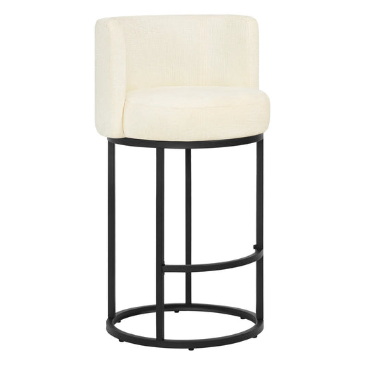 Chenille Swivel Counter Stool Set in Modern Design