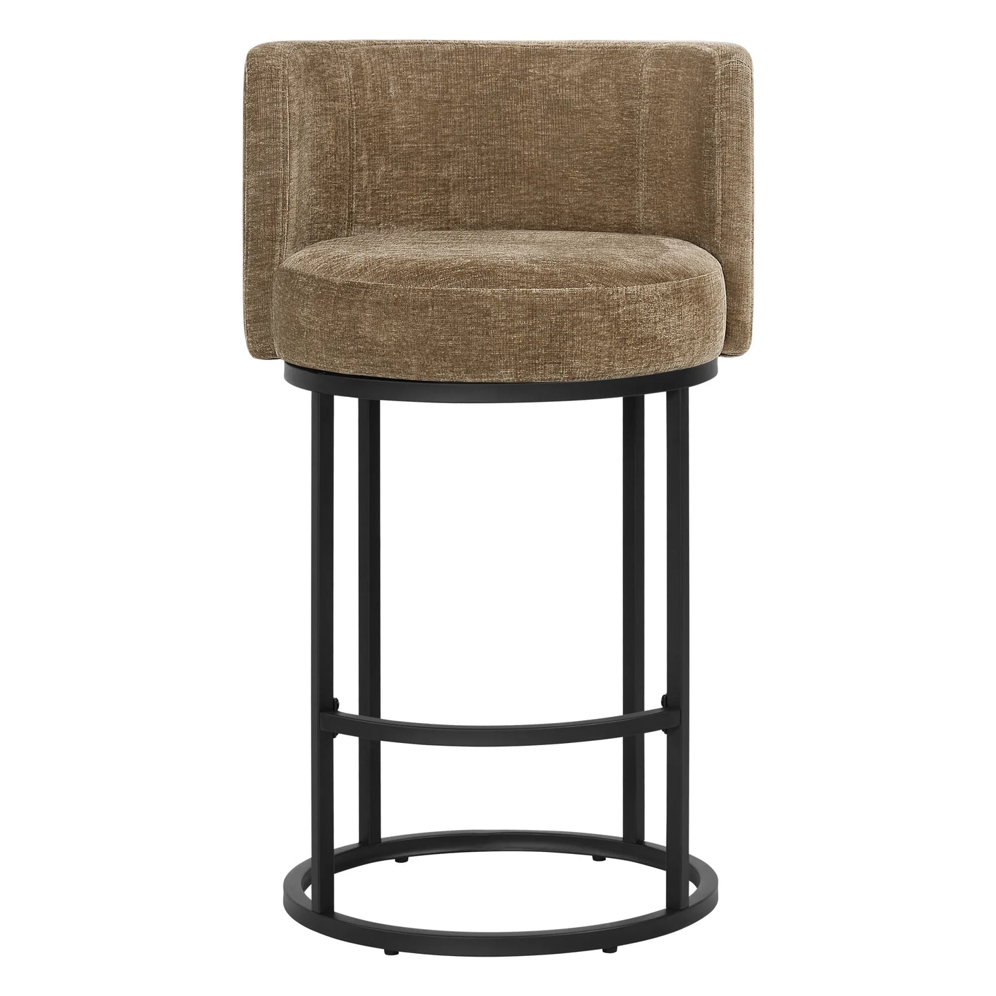 Chenille Swivel Counter Stool Set in Modern Design