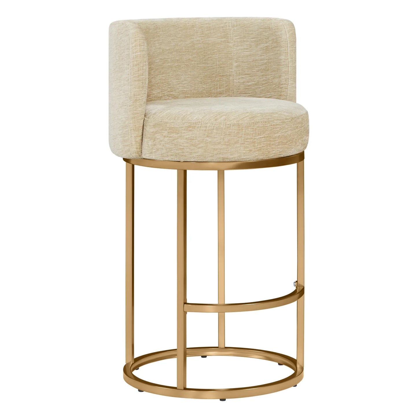 Chenille Swivel Counter Stool Set in Modern Design