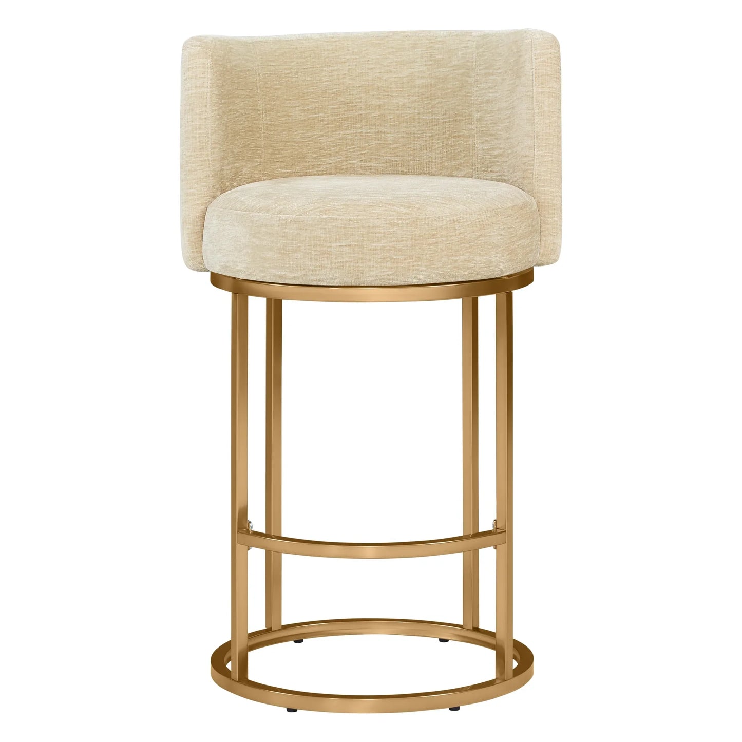 Chenille Swivel Counter Stool Set in Modern Design