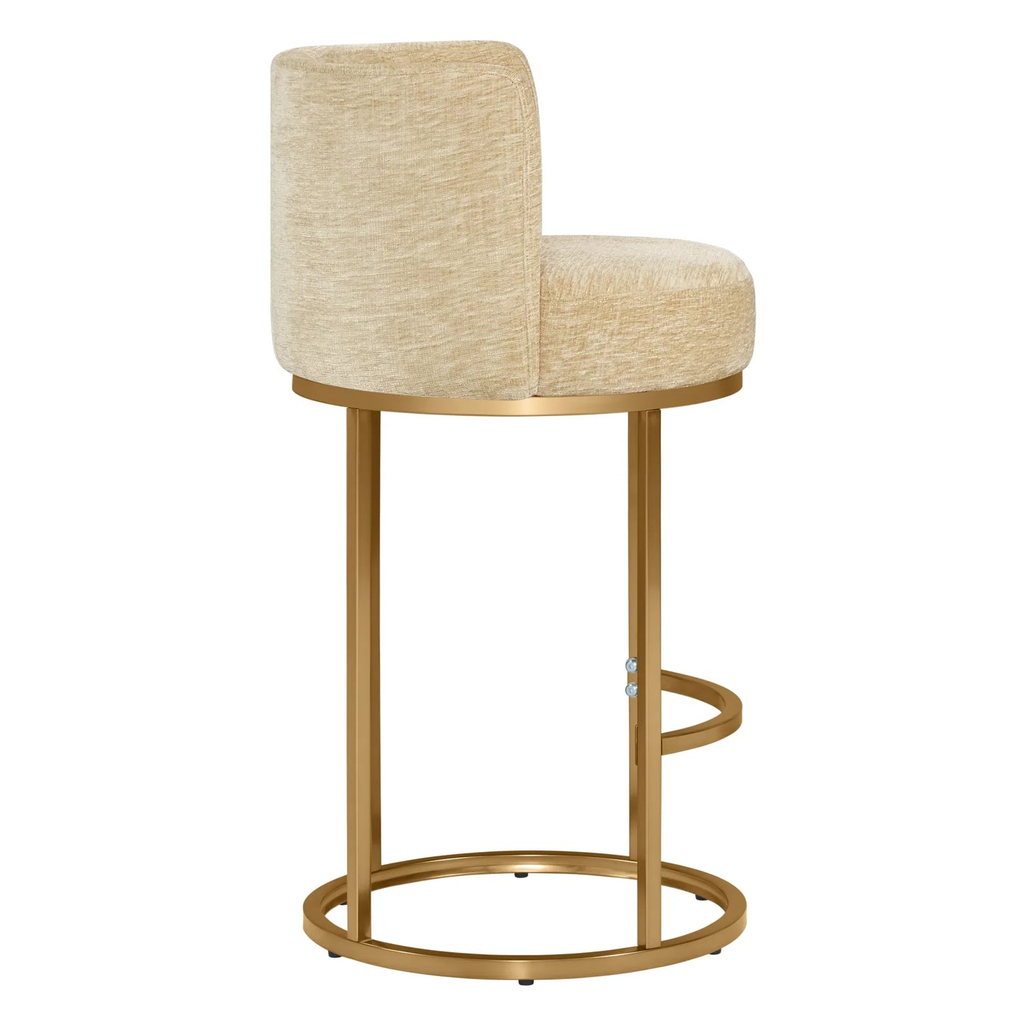 Chenille Swivel Counter Stool Set in Modern Design