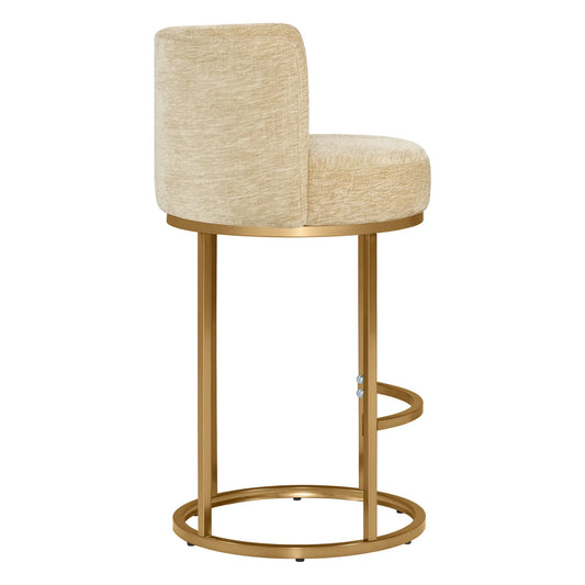 Chenille Swivel Counter Stool Set in Modern Design