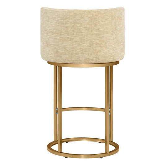 Chenille Swivel Counter Stool Set in Modern Design