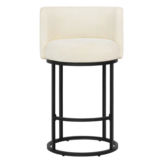Chenille Swivel Counter Stool Set in Modern Design