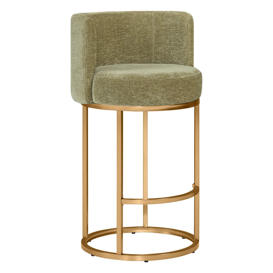 Chenille Swivel Counter Stool Set in Modern Design