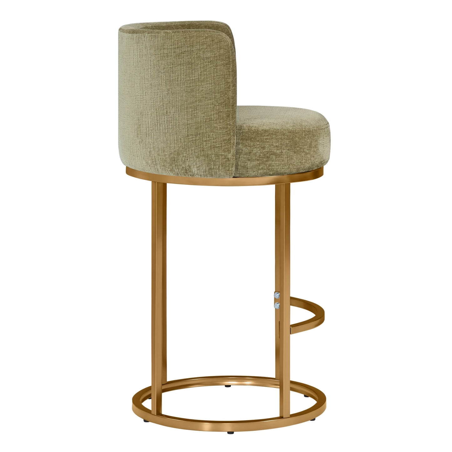 Chenille Swivel Counter Stool Set in Modern Design