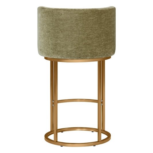 Chenille Swivel Counter Stool Set in Modern Design