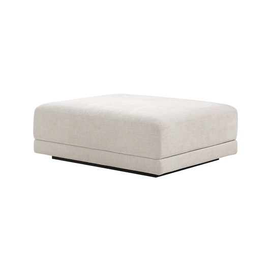 Ottoman in Beige with Plush Cushioning