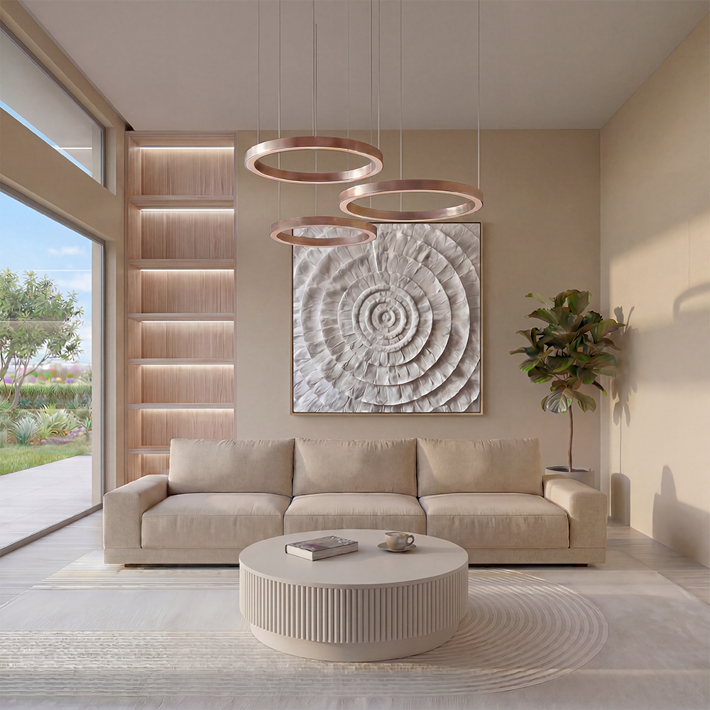Torino 3-Piece Sofa in Soft Beige Fabric