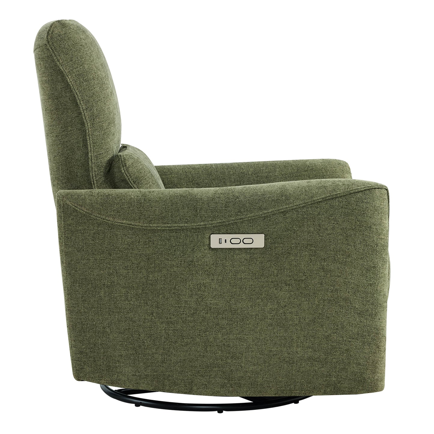 Modern Power Swivel Glider Recliner with Adjustable Headrest