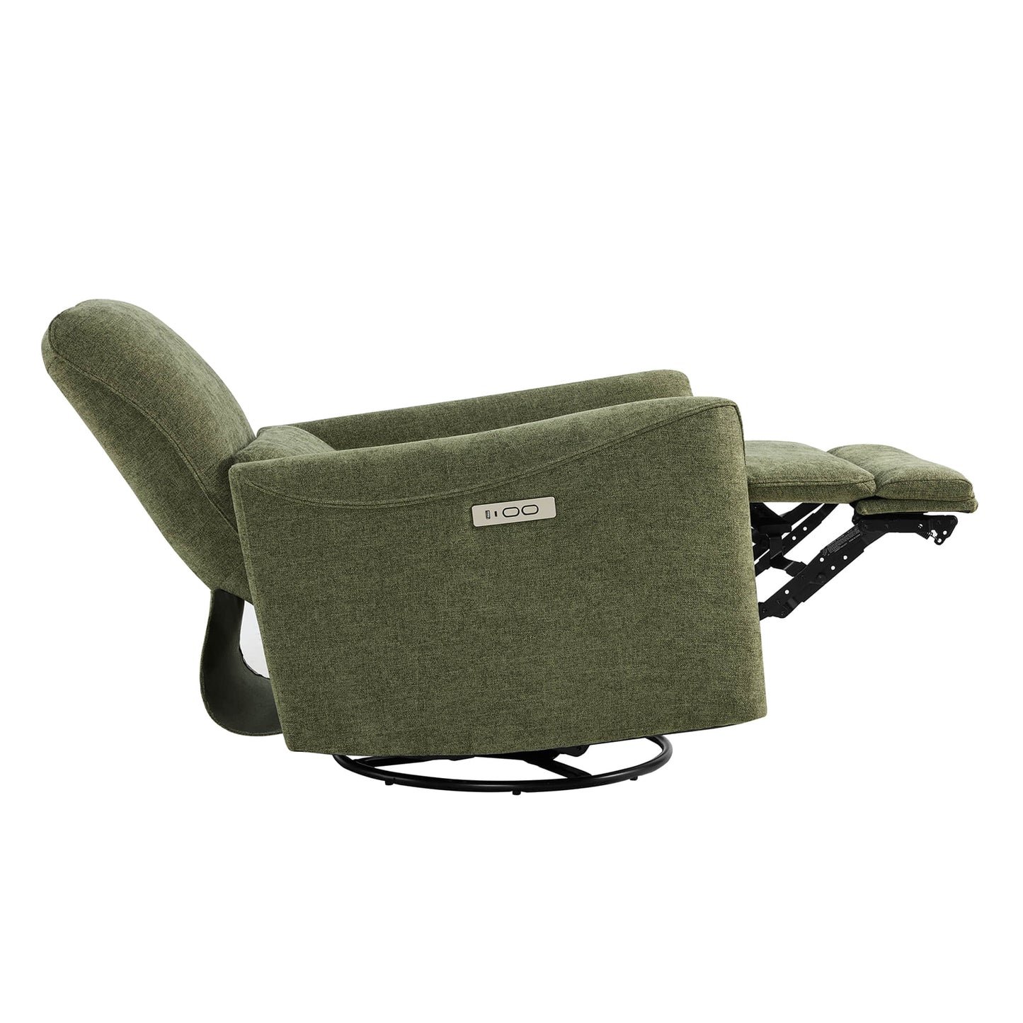 Modern Power Swivel Glider Recliner with Adjustable Headrest