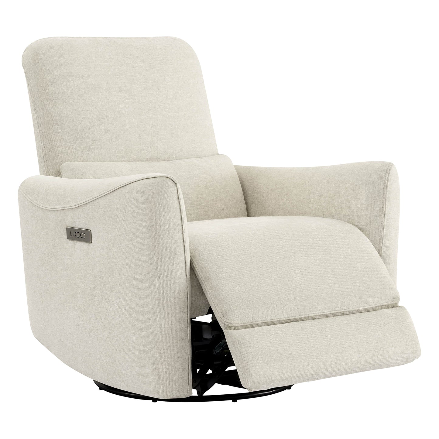 Modern Power Swivel Glider Recliner with Adjustable Headrest