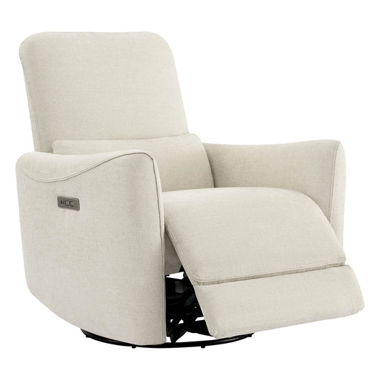 Modern Power Swivel Glider Recliner with Adjustable Headrest