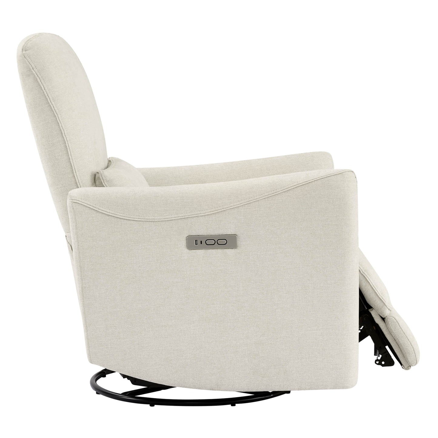 Modern Power Swivel Glider Recliner with Adjustable Headrest