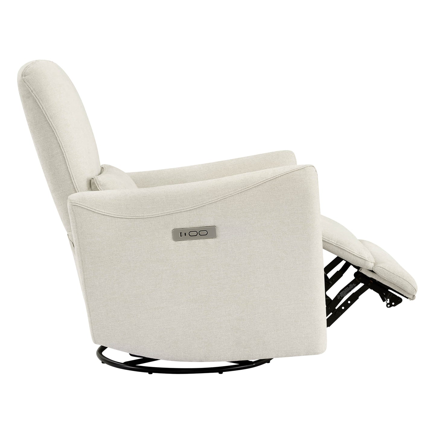 Modern Power Swivel Glider Recliner with Adjustable Headrest