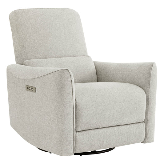 Modern Power Swivel Glider Recliner with Adjustable Headrest