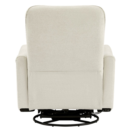 Modern Power Swivel Glider Recliner with Adjustable Headrest