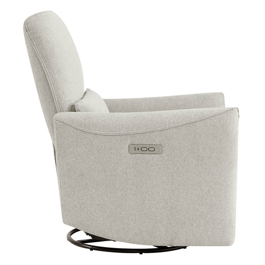 Modern Power Swivel Glider Recliner with Adjustable Headrest