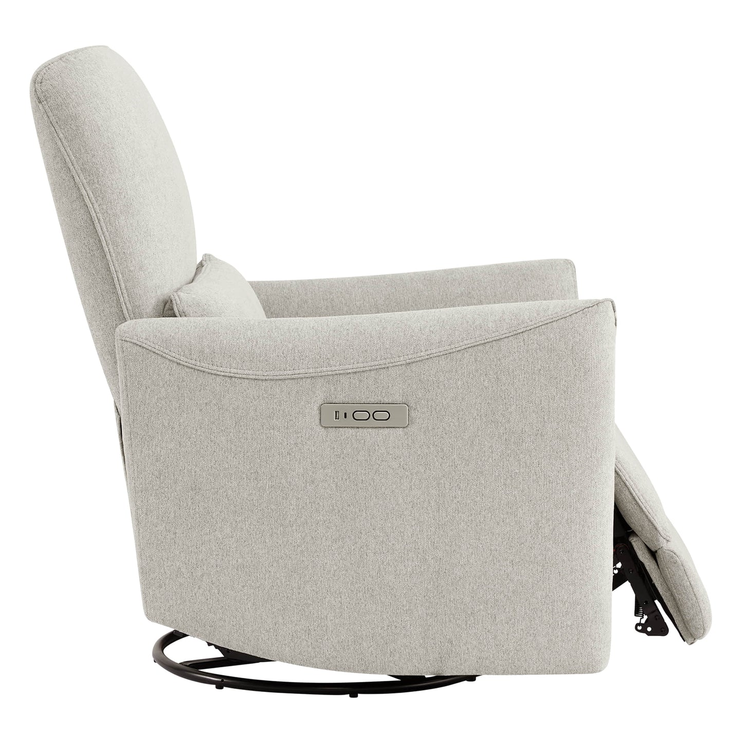 Modern Power Swivel Glider Recliner with Adjustable Headrest