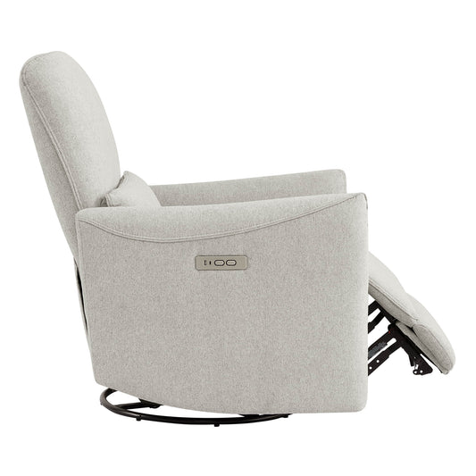 Modern Power Swivel Glider Recliner with Adjustable Headrest