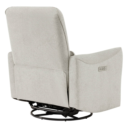 Modern Power Swivel Glider Recliner with Adjustable Headrest