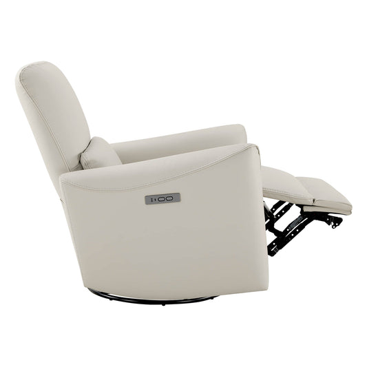 Modern Power Swivel Glider Recliner with Adjustable Headrest