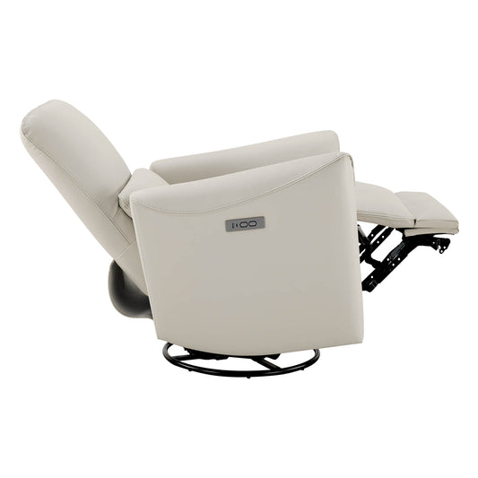 Modern Power Swivel Glider Recliner with Adjustable Headrest