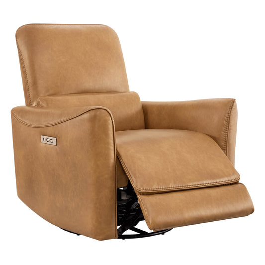 Modern Power Swivel Glider Recliner with Adjustable Headrest