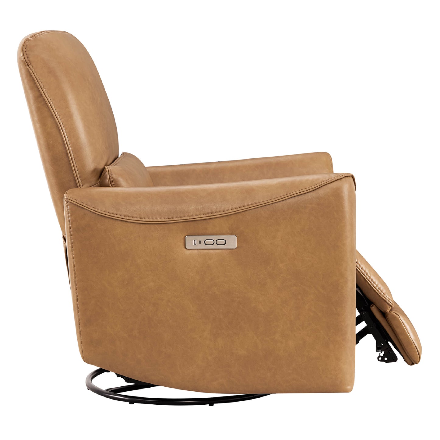 Modern Power Swivel Glider Recliner with Adjustable Headrest