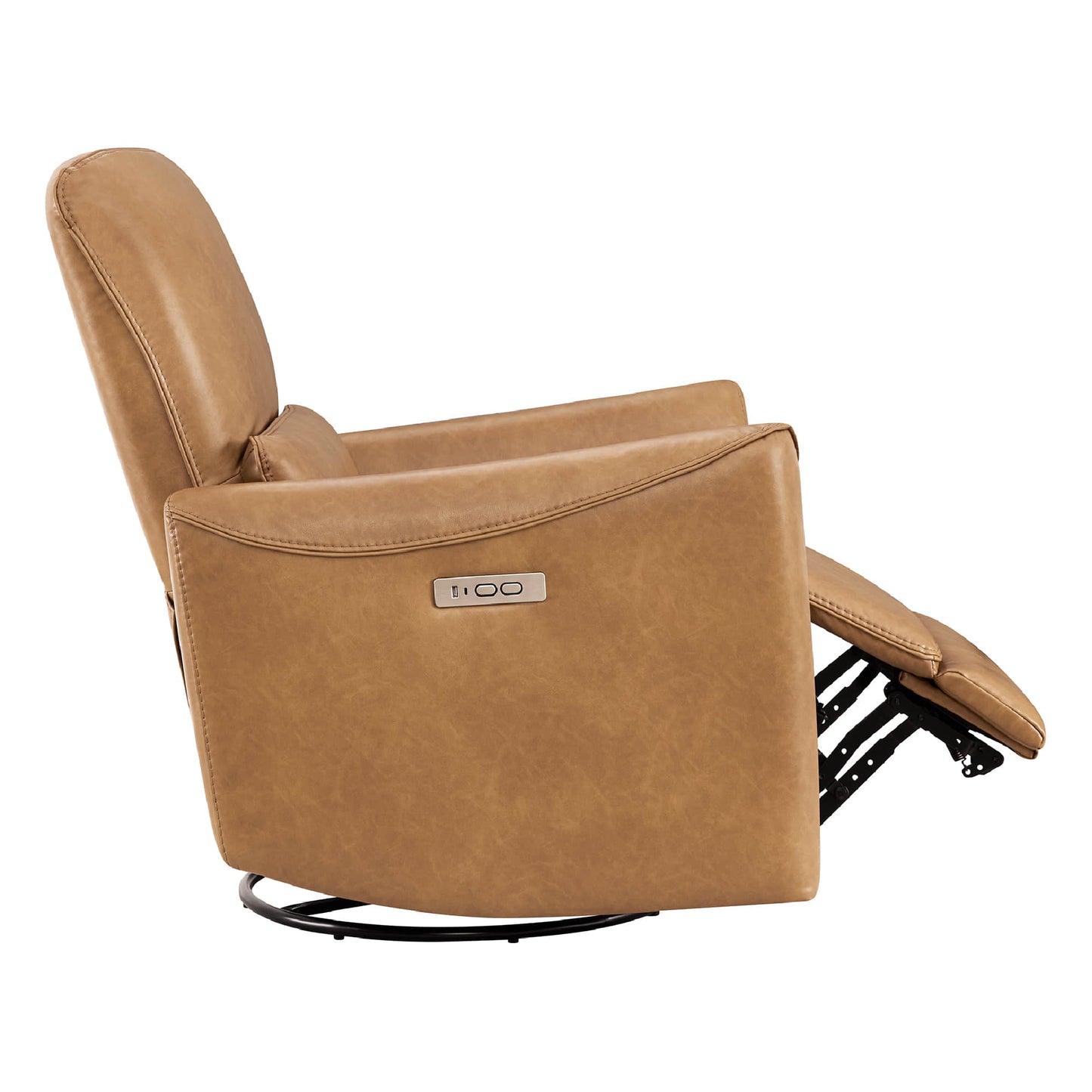 Modern Power Swivel Glider Recliner with Adjustable Headrest
