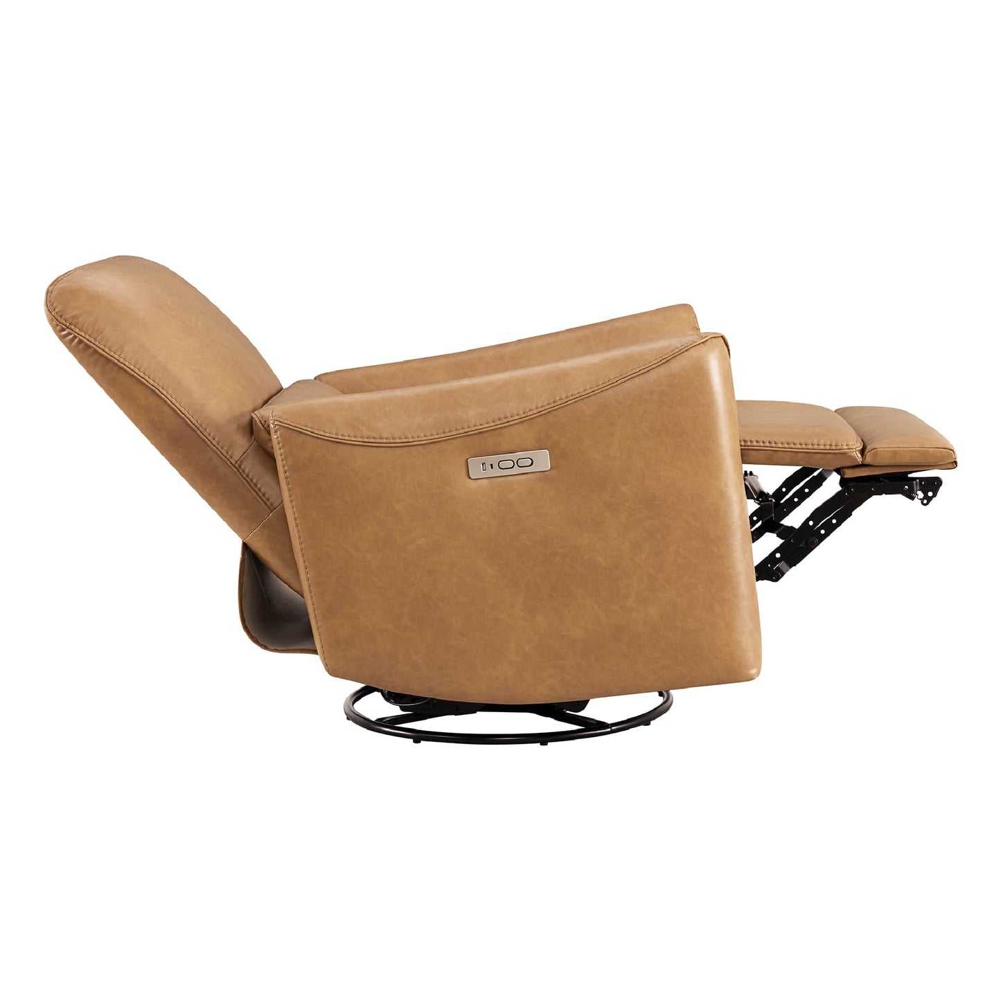 Modern Power Swivel Glider Recliner with Adjustable Headrest