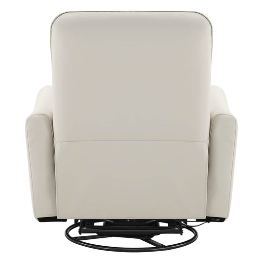 Modern Power Swivel Glider Recliner with Adjustable Headrest