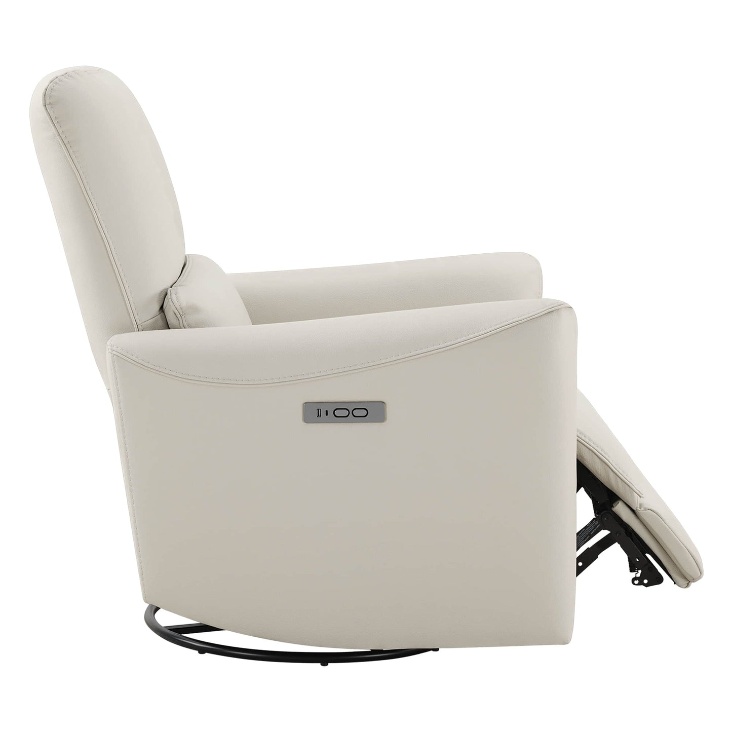 Modern Power Swivel Glider Recliner with Adjustable Headrest