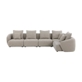 Large Sectional Sofa in Rich Velvet Fabric