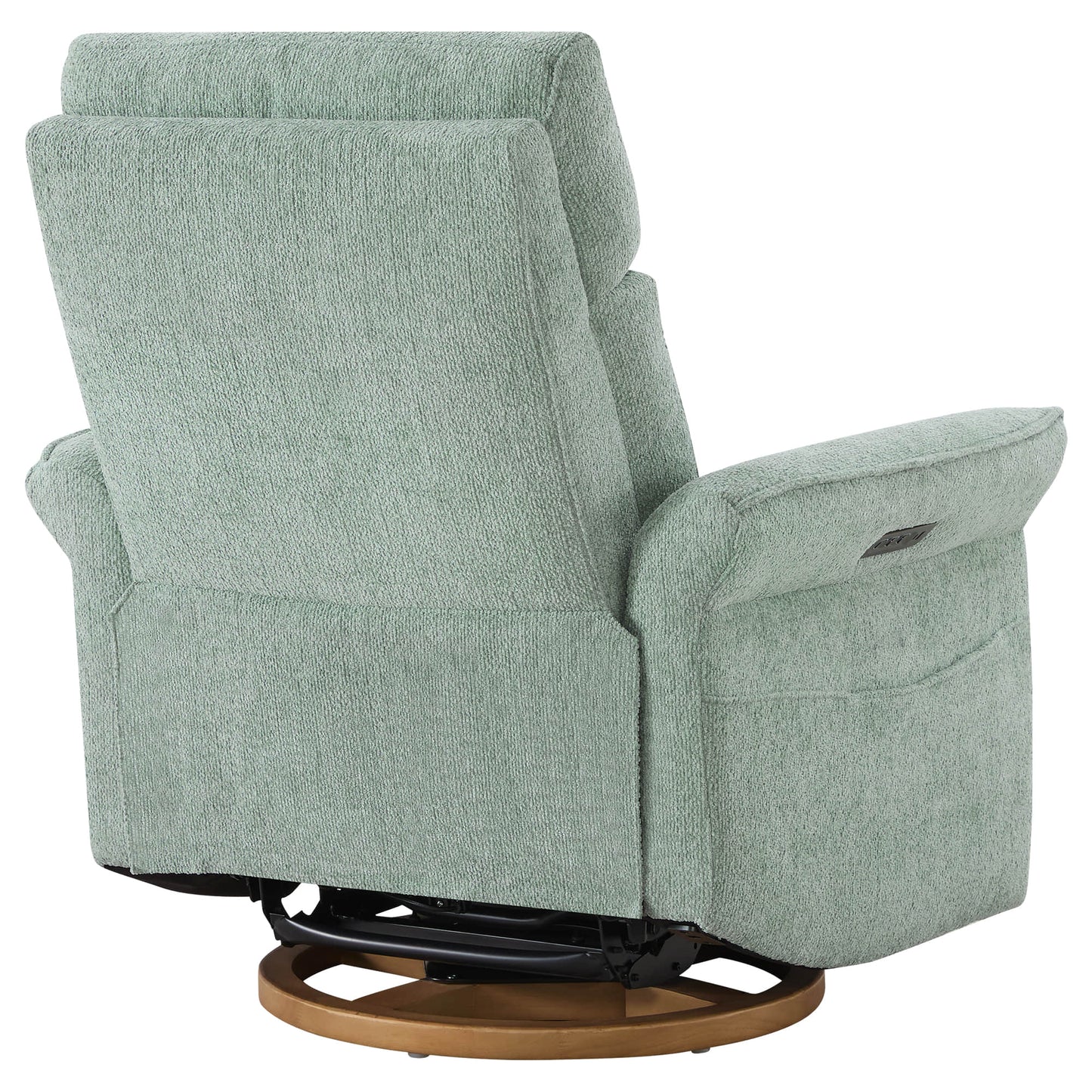 Modern Power Swivel Glider Recliner with Lumbar Support
